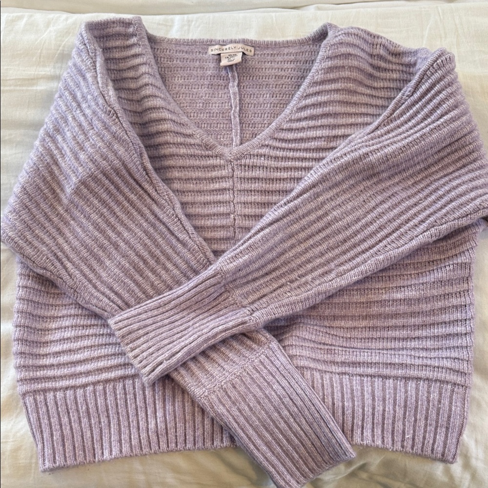 Sincerely Jules Lilac V-Neck Sweater